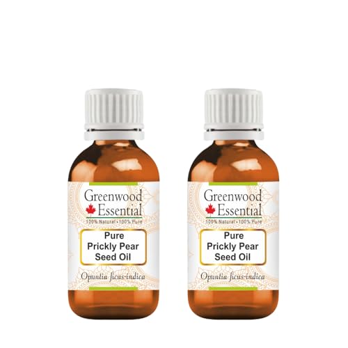 Greenwood Essential Pure Prickly Pear Seed Oil (Opuntia ficus-Indica) (Pack of Two) 30ml X 2 (2 oz)