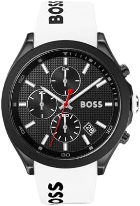 BOSS Chronograph Quartz Watch for Men with Green Silicone Strap