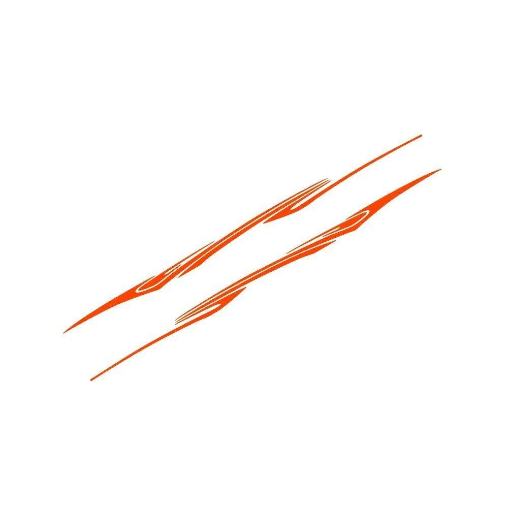 Bertdcx Glossy Orange Auto Accessory For Hyundai Kona Waist Graphics Stripes Vinyl Decals Auto Decoration Accessories(Glossy Orange)
