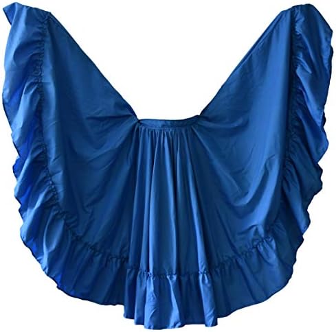 Professional Dance Skirt for Folkloric Mexican or Flamenco Dancing Double Circle (Doble Vuelo) (Turquoise)