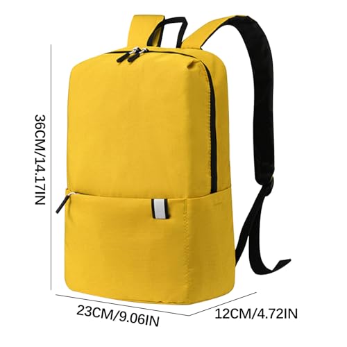 Backpack for Women, Laptop Bag for Women, Cosmetic Storage Bag, Casual Travel Daypack, Large Capacity, Elegant Style (Yellow)2