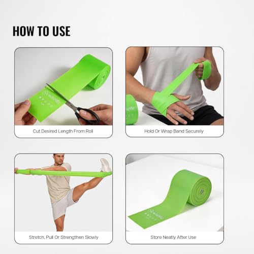Image of Wiselife Thera Band Roll 22mtr | Resistance Exercise Band for Strength Training, Stretching, Yoga, Pilates, Rehab, Physiotherapy & Home Workout | Latex Elastic Band