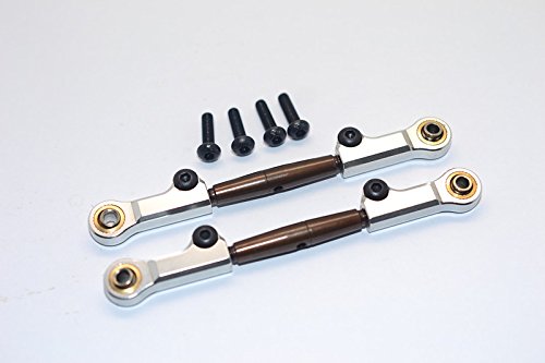 HPI Bullet Nitro 3.0 Upgrade Parts Spring Steel Rear Adjustable Tie Rod With Aluminum Ends (4mm Anti Cross-Thread, To Extend 78mm-85mm) - 1Pr Set Silver