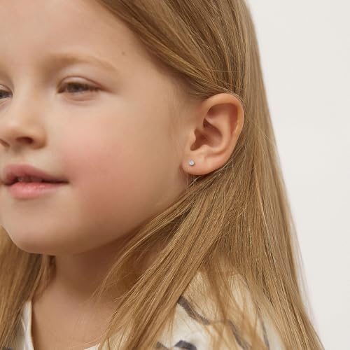 In Season Jewelry Bezel Simulated Birthstone Kid Earrings - 14k Yellow Gold — 사진 2