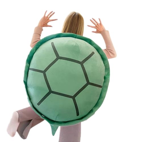 SEAHOME Wearable Turtle Shell Pillows,Turtle Plush Pillow Stuffed Animal Costume for Kids Adults , Plush Toy Funny Dress Up Creative Gifts (Green, 40 inch)