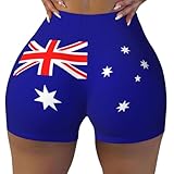 Matériau : fabriqué à partir de 95 polyester et 5 élasthanne, ce short de bain pour femme imprimé drapeau australien est respirant, doux et confortable. Le tissu assure flexibilité et liberté de mouvement tout en conservant une coupe élégante.