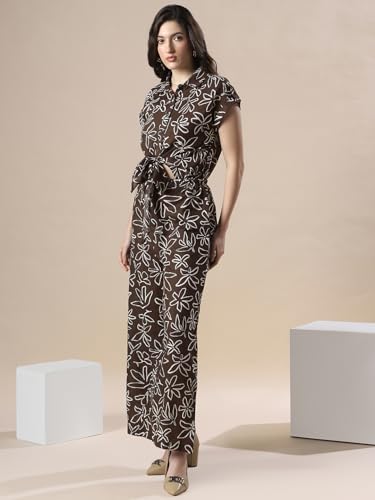 Image of Globus Women Jumpsuit (8909389031679 Brown L)
