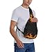WOEZKEX Fashion Flame fire Chest Crossbody Casual Sling Bags Shoulder Backpack Daypack Gym Bags For Picnics, Hiking, Beach, Gym, Cycling