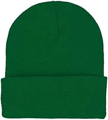 DOOVID Toddler Beanie Kids Warm Knit Beanie Hat Baby Boys Girls Knit Caps Classic Autumn Winter Hats Green