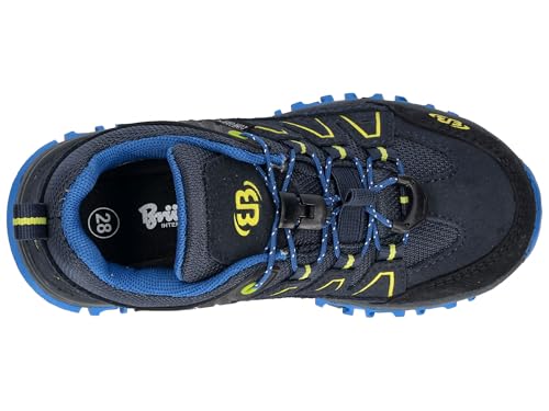 Brütting Garçon Unisex Kinder Mount Pinos Kids Low Chaussures de Trekking, Bleu Marine/Citron, 28 EU – vue 5