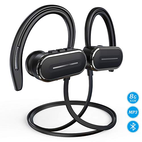 Bluetooth Headphones, HSPRO Wireless Earbuds, 8GB Built-in Memory MP3 Player, Sports Headphones Bluetooth Earbuds, IPX5 Sweatproof Wireless Headphones with Microphone, HD Stereo Sound Sport Earphones