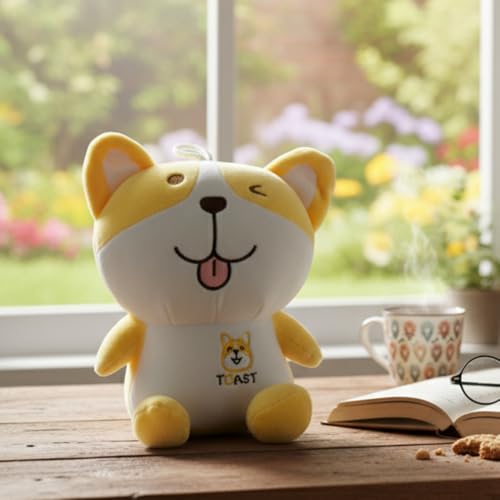 Image of Cute Yellow Cat Cartoon Soft Toy for Kids - Ultra Soft Plush Doll | Adorable Stuffed Animal Toy for Boys & Girls