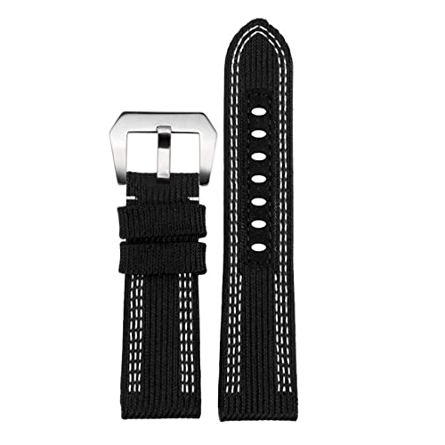 Bracelet nylon pour Panerai grand diamètre anti-transpiration doublé cuir
