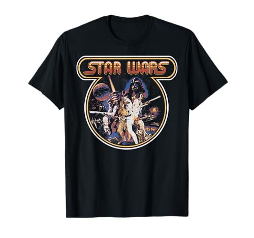 T-shirt Star Wars imprimé durable fini les logos qui craquent au lavage
