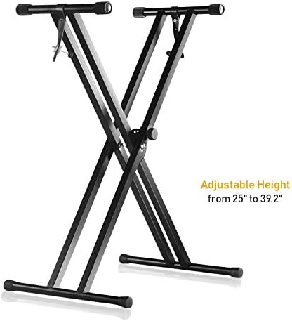 PARTYSAVING Pro Series Adjustable X Style Piano Keyboard Heavy Duty Premium Stand (Double-Braced X Style Keyboard)