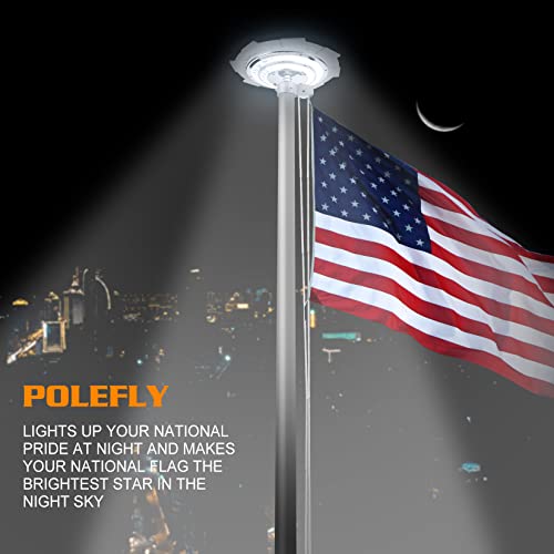 Polefly 42Led Luxury Solar Powered Flag Pole Light, Lighting From Dusk To Dawn, Super Bright Flag Pole Light Solar Powered, Suitable For Ground Flagpoles #TOP6