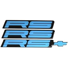 Replacement for 82-92 Camaro RS Rocker Panel & Rear Bumper Emblem Set of 9192RSRED Blue