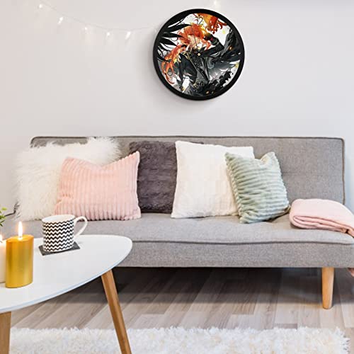 Pendule Murale Silencieuse Anime Boy Moderne 25.4cm pour Déco - 6