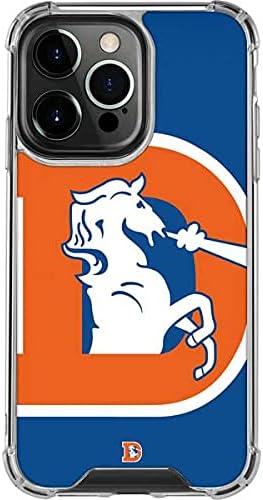 Skinit Clear Phone Case Compatible with iPhone 13 Pro - Officially Licensed NFL Denver Broncos Retro Logo Design