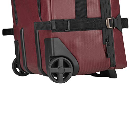 Victorinox VX Touring Wheeled Water Repellant Duffel Bag, Beetroot, Checked, Large (29