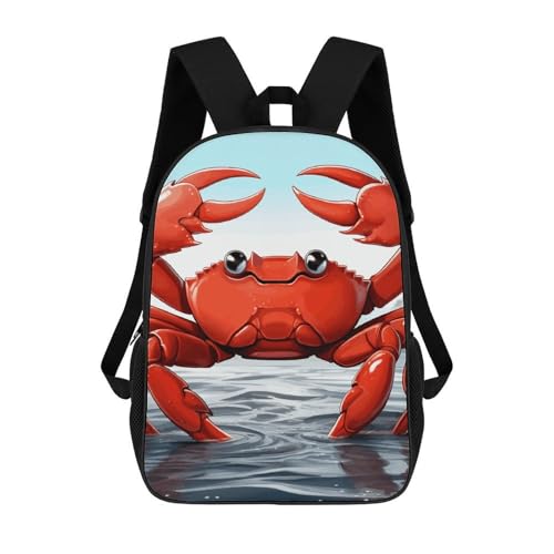 Cartoon Crab Bookbag - Ultra Lightweight Portable Backpack Work Travel Backpack for Men Women Fits 16 Inch Notebook