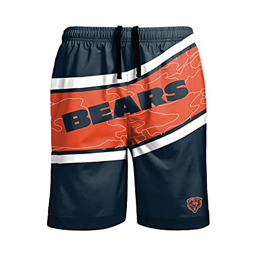 FOCO Chicago Bears NFL Mens Big Wordmark Swimming Trunks - M