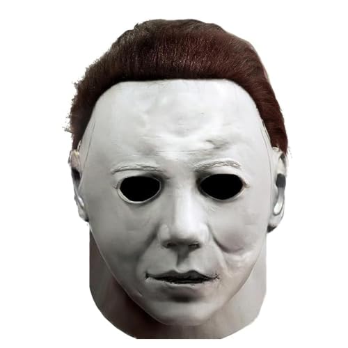 FURUDONGHAI Michael Myers Mask Halloween Horror Masquerade Cosplay Party Mask Michael Myers Costume Scary Cosplay (Style c)