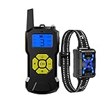 USB recargable e impermeable: el receptor se puede usar hasta 12 días después de 2 a 3 horas de carga completa, el control remoto hasta 45 días. El diseño impermeable de nivel IPX5 le permite entrenar a su perro en clima de lluvia claro o exposición a la hierba mojada, pero no lo use cuando nadando, jugando con agua o sumergido en agua.