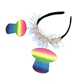 IWOWHERO Buntes Hutdesign Stirnband für Mädchen Regenbogen Haarband Modisches Cosplay Party Haar Accessoire mit Glatter Oberfläche Praktisch zum Fixieren Beim Make Up