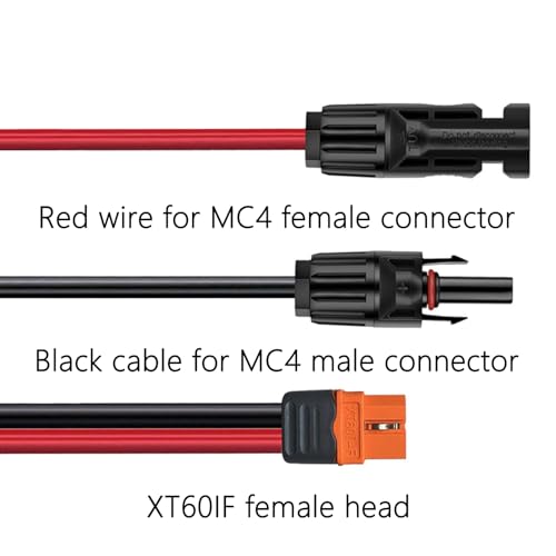 Cable de extensión de panel solar con conector XT60i para carga estable 5