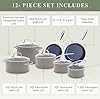 Nuwave 12pc Forged Lightweight Cookware Set, G10 Healthy Duralon Ceramic Ultra Non-Stick Coating, Vented Tempered Glass Lids, Stay-Cool Handles, Induction-Ready & Works on All Cooktops, PFAS Free #2