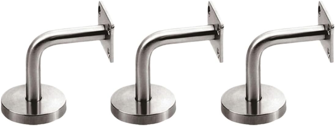 Handrail Brackets and Enhanced Stability 3pcs Stainless Steel Wall Mounted Supports with Elegant Appearance Easy to Install Stair Rail Brackets for Riverside and Office Building