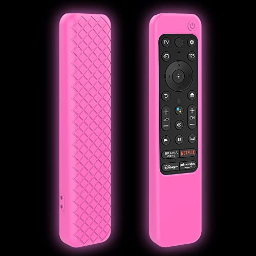 Télécommande RMF-TX800U phosphorescente et incassable en silicone rose pour TV Sony 4K