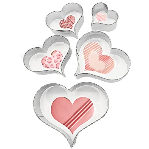 Heart Cookie Cutters Valentine’s Day Heart Shapes Stainless Steel Cookie Cutter Molds For Anniversary, Bridal, Engagement And Valentine,Wedding #TOP2