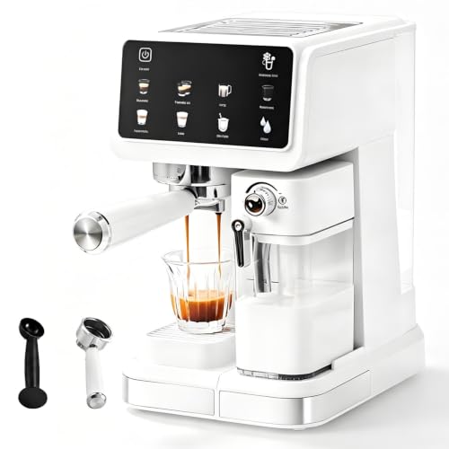 Cafetera automática de espresso para principiantes con depósito de leche integrado y vapor 2