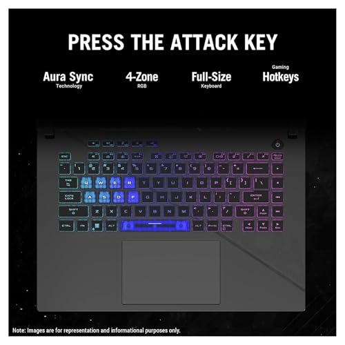 Image of Asus ROG Strix G16 Gaming Laptop, Intel i7-13650HX, 16 GB DDR5 RAM, 1 TB PCIe SSD, 16:10 inch WQXGA (2560x1600), Nvidia G-Force RTX 4060, W11 Home