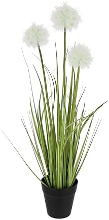 Künstliches Gras Pusteblume im Topf Kunstpflanze Busch Blume Graszweig