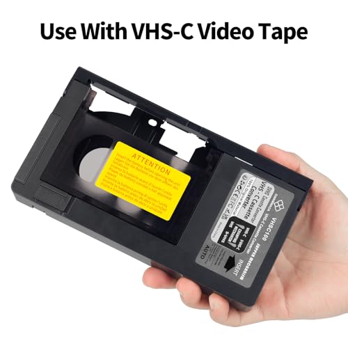 OAWMWAOA VHS-C Cassette Adapter Compatible with VHS-C SVHS Camcorders Motorized VHS Cassette Converter Not Compatible with 8mm / MiniDV / Hi8 - Thumbnail 6