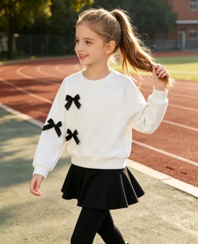 Image of Toddler Girl Clothes Ruffle Long Sleeve Heart Print Tops and Pants 2PC Little Girl Winter Outfits Size (4-7T)
