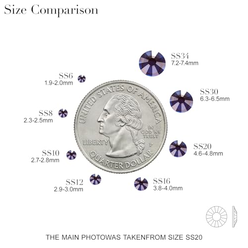 Rhinestones 3000pcs SS16 (3.8-4.0mm) Glass Flatback Crystal Aurora Purple by novani - Used condition - Image 3
