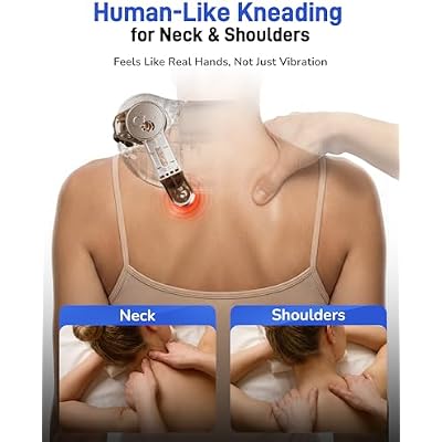 Neck Massager with Heat : Cordless Neck and Shoulder Massager for Pain Relief Deep Tissue - 3 Modes, 2 Intensity & 2 Heat, Daily Comfort for Desk Workers, At-Home Use, Women, Men