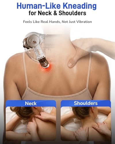 Musugy Electric Shiatsu Neck and Shoulder Massager with Heat, Deep Kneading — view 3