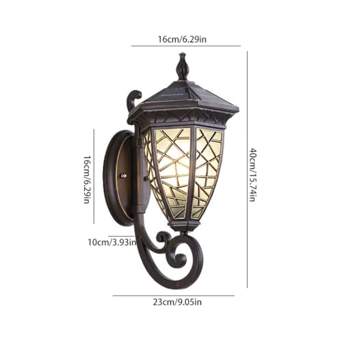 Lanterne murale extérieure solaire applique induction pour éclairage cour et jardin - 3