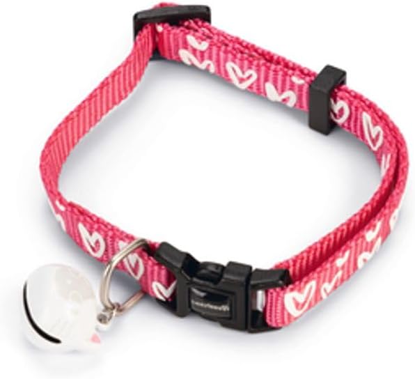 Beeztees Kedi Boyun Tasması, Zilli, Pembe, 20-30cm