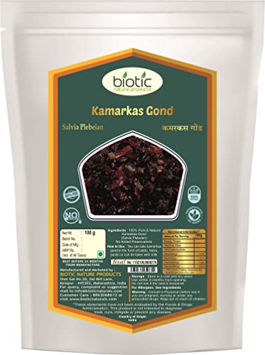 Biotic Natural Kamarkas Fresh Gondh-Palash Gondh-Kamar Kas Gondh-Kamarkash For Laddu-100Gm