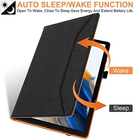 Vakarey Compatible with Samsung Galaxy Tab A8 10.5 Tablet Case,For Galaxy Tab A8 Case Cover,Black