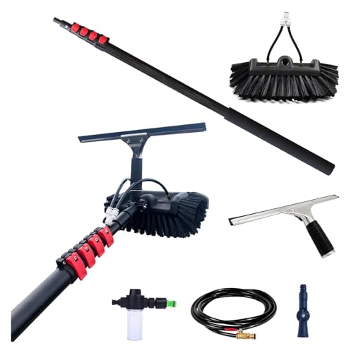 Brosse de nettoyage télescopique à eau extensible 3,6 m pour vitres et véranda