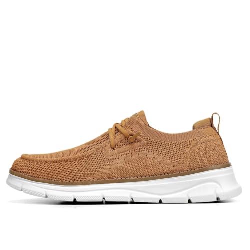 Image of Mens Slip-on Loafers Comfortable Boat Shoes Casual Walking Sneakers Mesh Business Oxfords Work Lightweight Soft Sole