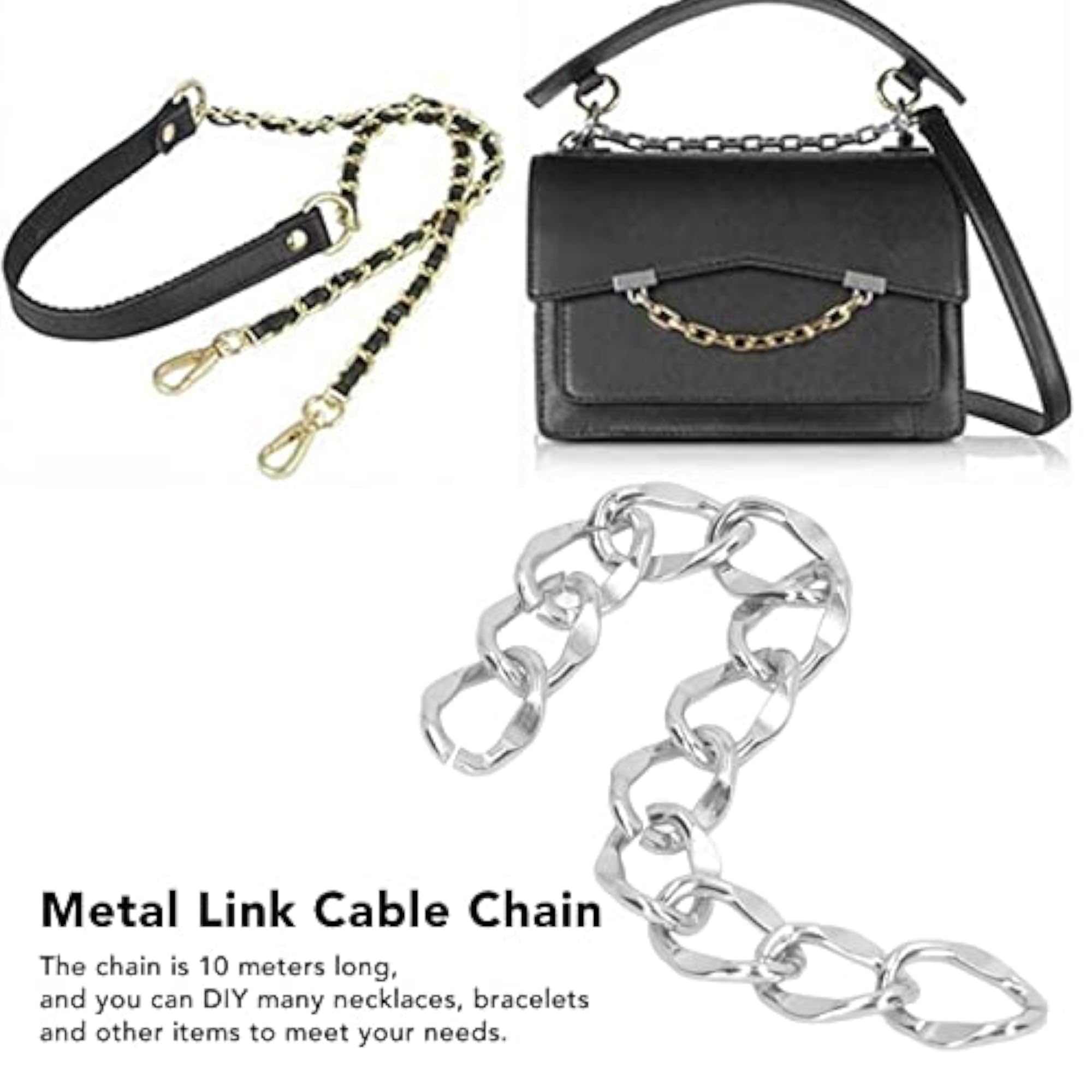 Simple Metal Link Cord Chain for Necklace & Anklet