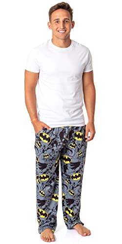 DC Comics Batman Mens' Bat Symbol Icon Retro Character Sleep Pajama Pants2